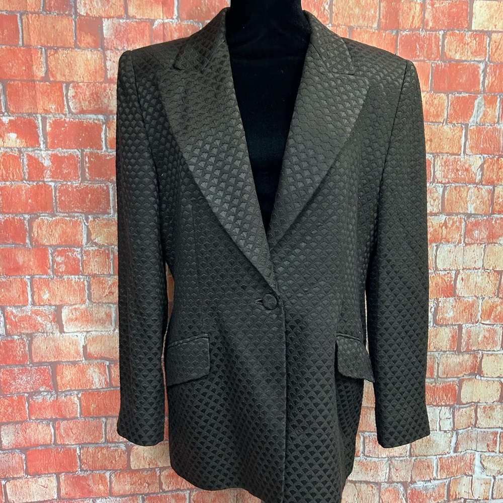 Ellen Tracy Oversized Jacquard Blazer
